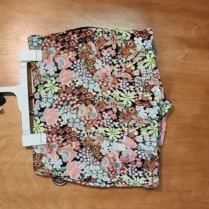 Flower print skort